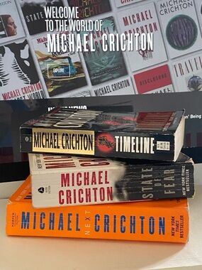 Y2K Lot of 3 Michael Crichton Paperback Books